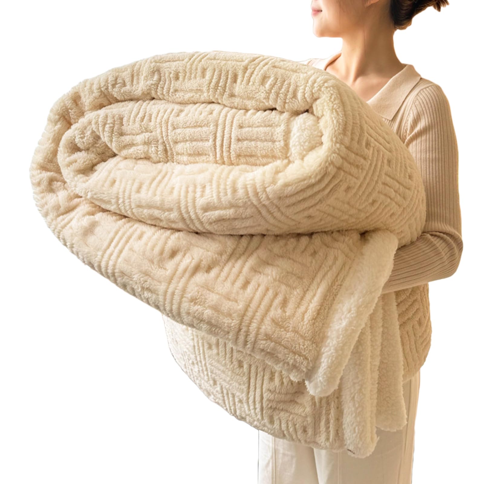 Couverture chaude en peluche pour vos soirées d'hiver cocooning sur le canapé