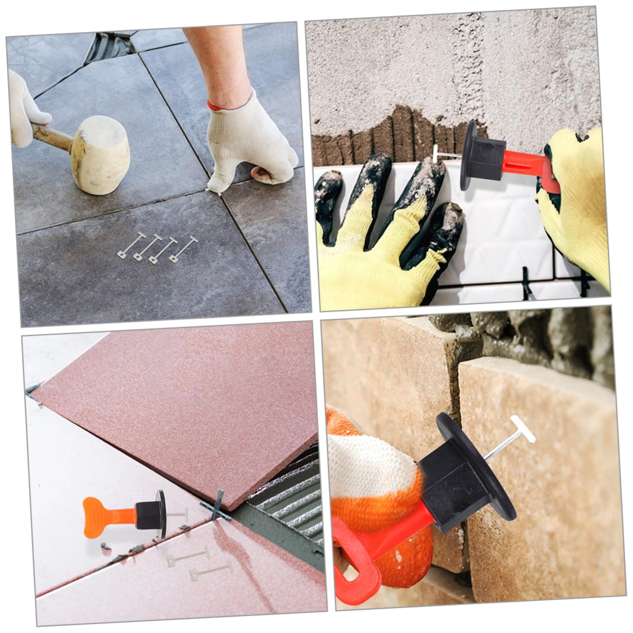 5 Ensembles Niveauurs De Carrelage Acier De Nivellement Pour Carreaux De Sol Entretoises Réutilisables Pour Installation De Carrelage 200 Pièces * 5