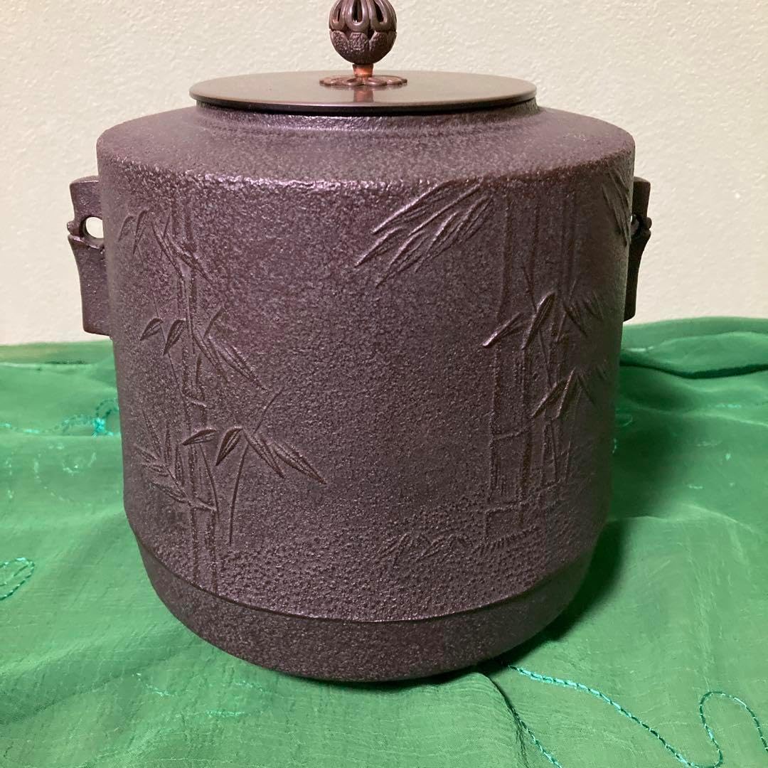 鋳銅 秀山作 道安型風炉4点組 囲炉裏ヒ－タ－ お茶道具/共箱 値下げ