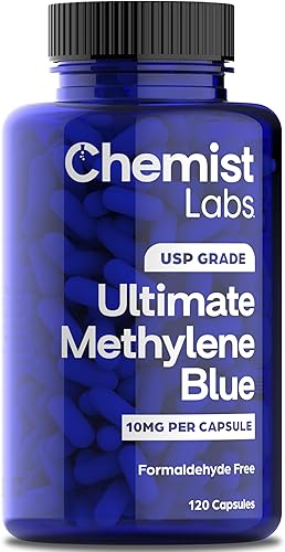 Miniatura 8 de Cápsulas de azul de metileno para humanos  grado USP 99% de pureza, grado farmacéutico azul de metileno, probado por terceros, apoya la función