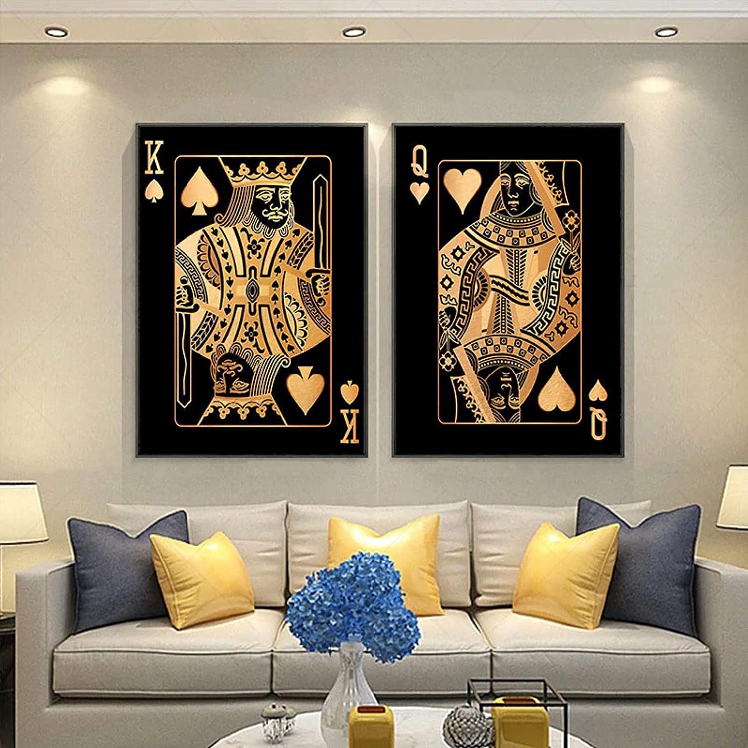 Jack Queen And King Playing Cards Wall Art Canvas Ace Of Spade Card Poker Poster Vintage Poker Playing Cards Canvas Prints Bar Pub Casino Decoration Pictures Nordic Playing Card Pictures on Canvas