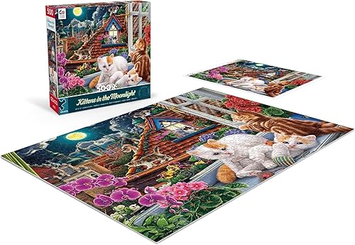 Miniatura 4 de Ceaco - Harmony - Image World - Gatitos en la luz de la luna - Rompecabezas de 500 piezas