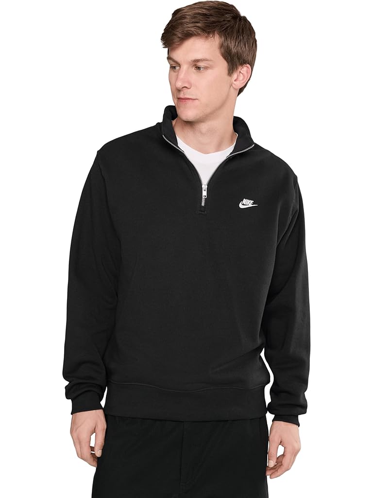 Black Nike Club Basket Ball Half-Zip Top