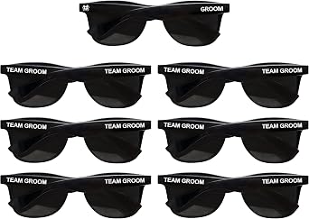 LADY&HOME Bachelor Party 7pcs Wedding Sunglasses for Groom, Best Man, Groomsmen Gifts Wedding Favor
