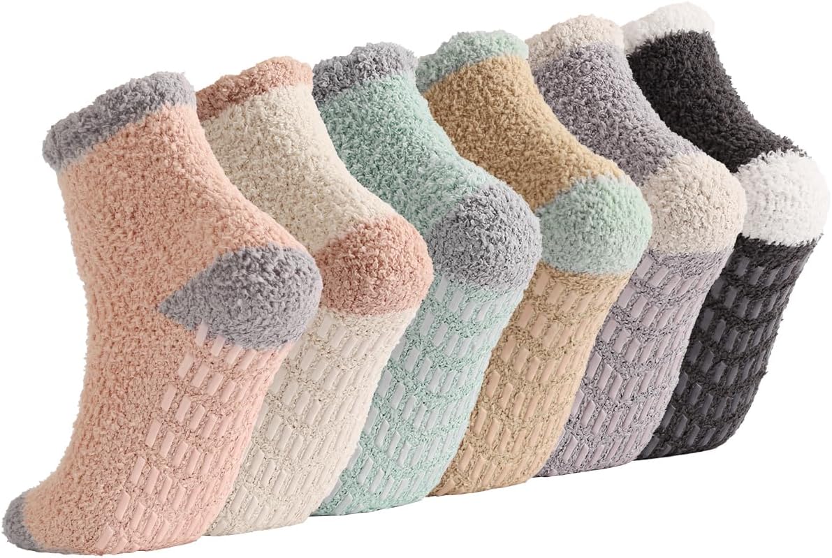 Breslatte Non Slip Hospital Socks with Grips for Women Grip Slipper Socks for Women Gifts
