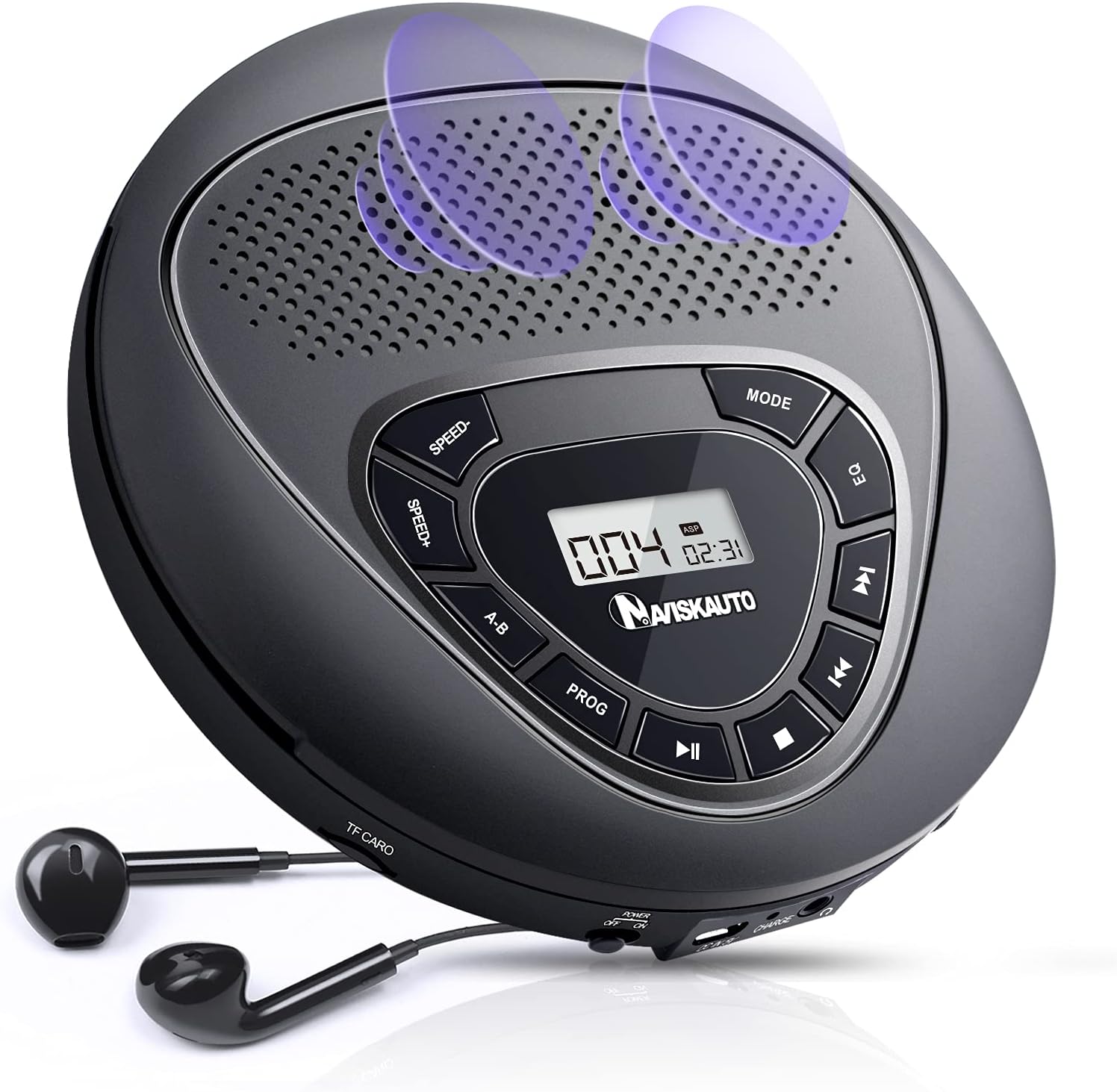 rechargeable portable cd player with speakers