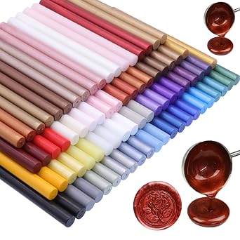 80 Pcs Glue Gun Sealing Wax Sticks for Wax Seal Stamp, Sealing Glue Gun Sealing Wax Sticks Mini Glue Stick, Great for Wedding Invitations,Christmas Gift 80#2