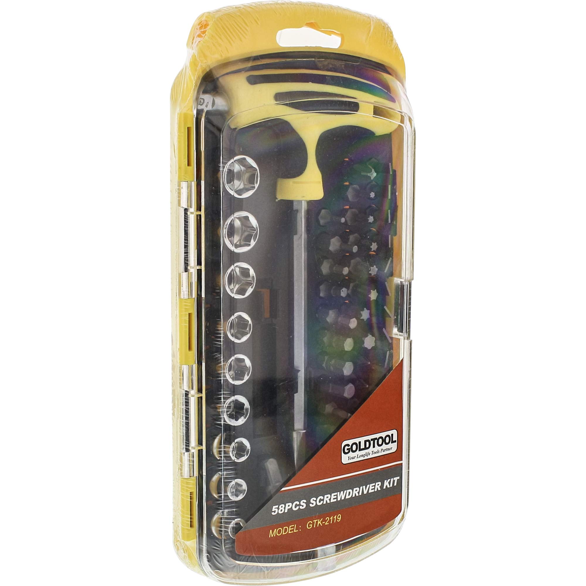 InLine 58 Piece T Handle Screwdriver Bit Set 43077A, Multicoloured - Image 2