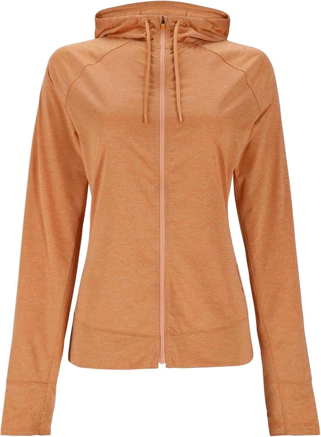 Simms W'S SOLARFLEX HOODY FULL-ZIP ORANGE MAPLE HTHR M