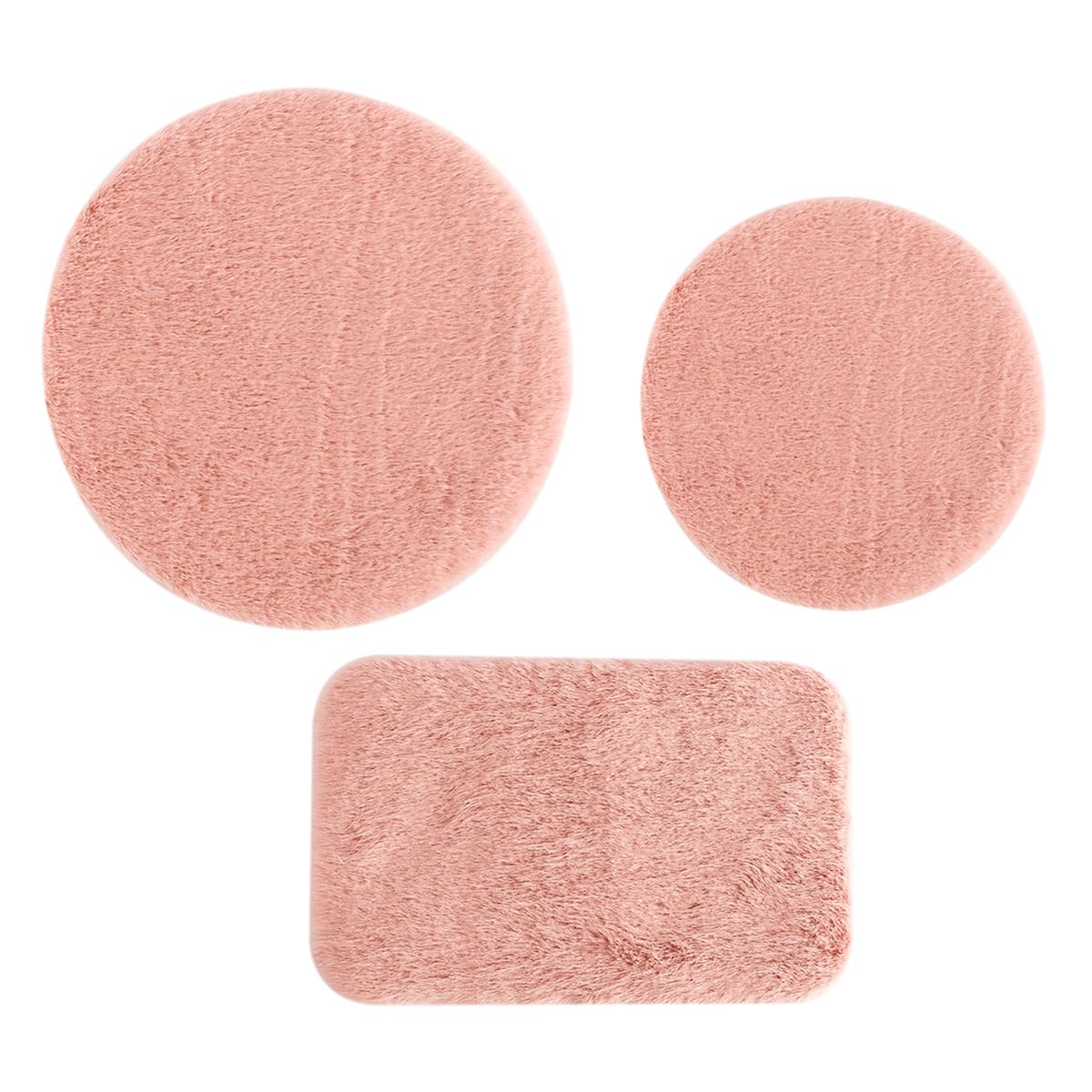 Tiardey 3 Pcs Dollhouse Carpet Mini Plush Rug Micro Simulation Model Floor Mat Home Decor Accessory
