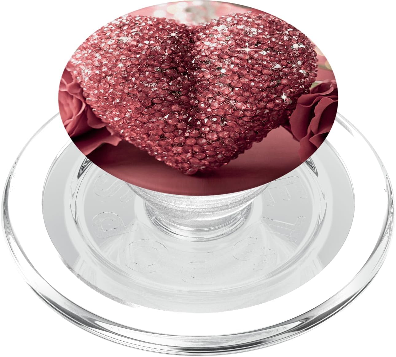 Rose-Gold PopSocket Pop Socket for Phone Rose-Gold Heart PopSockets MagSafe PopGrip for iPhone