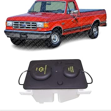 AUTOS PARTS PLUS Coolant Reservoir Assembly With Cap & Pump Direct Replacement Compatible With 1987-1997 Ford F- Series FO1288171 E7TZ17618B-PFM