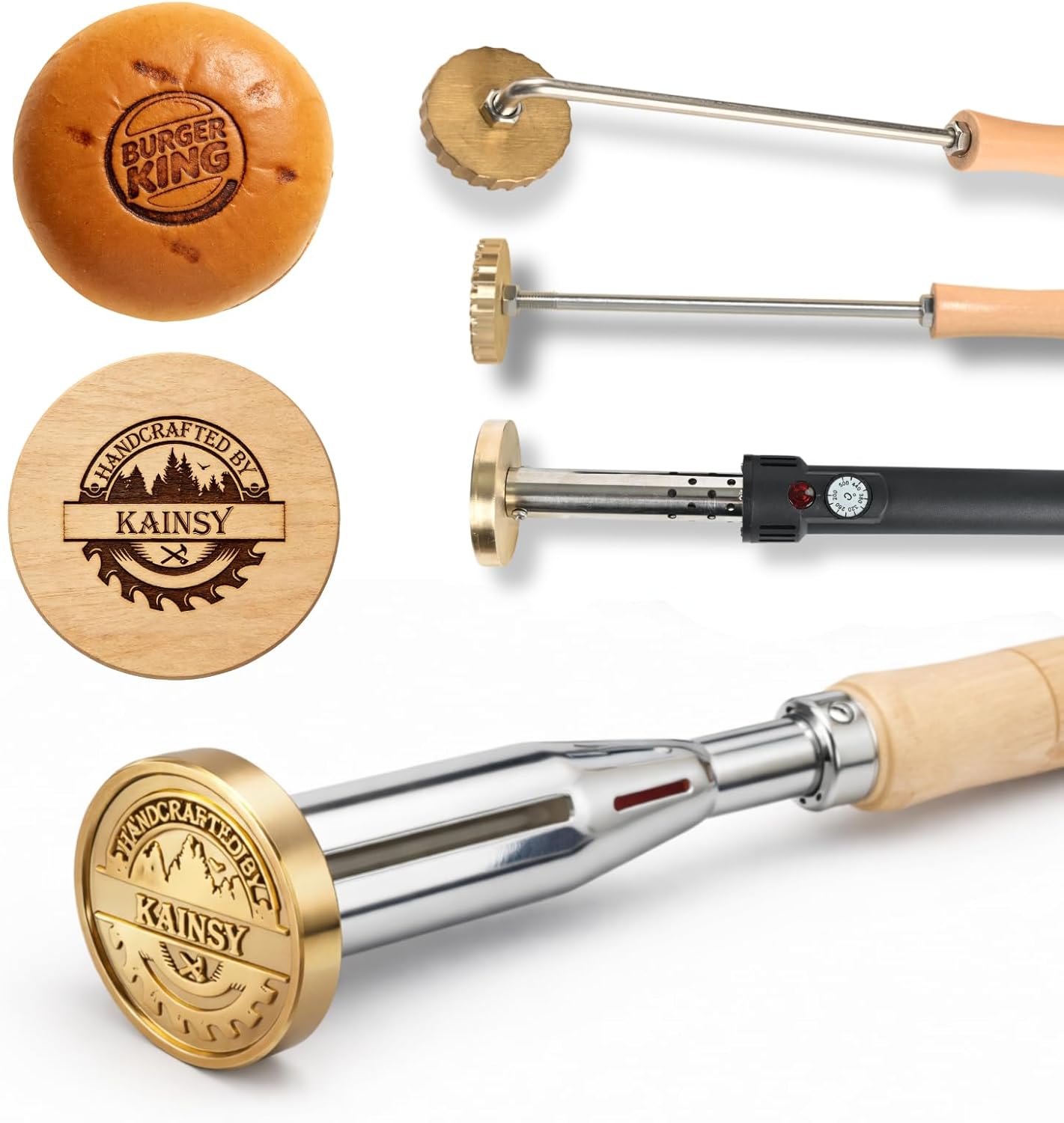 Custom Electric Branding Iron for Wood, Leather Branding Stamp, Personalized Wood Burning Stamp with Your Text, Handmade Gifts Woodworking Tool for Hat BBQ, Customized Logo Branding Iron for Weddings
