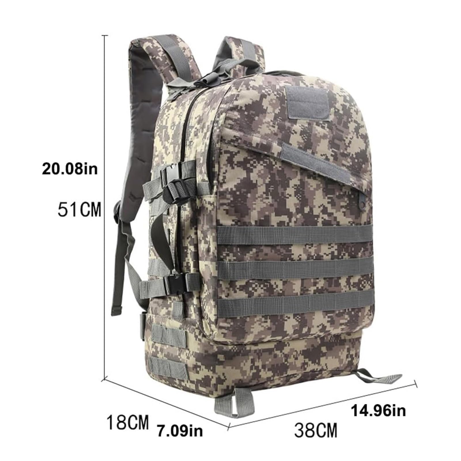 Outdoor Hiking 40l Wodoodporny Plecak Wojskowy Taktyczny, Army 3 Days Assault Pack Bug Out Bag Wodoodporny I Ciężki, Do Biwakowania, Podróżowania, Jazdy Na Rowerze I Jazdy Na Rowerze(Green)