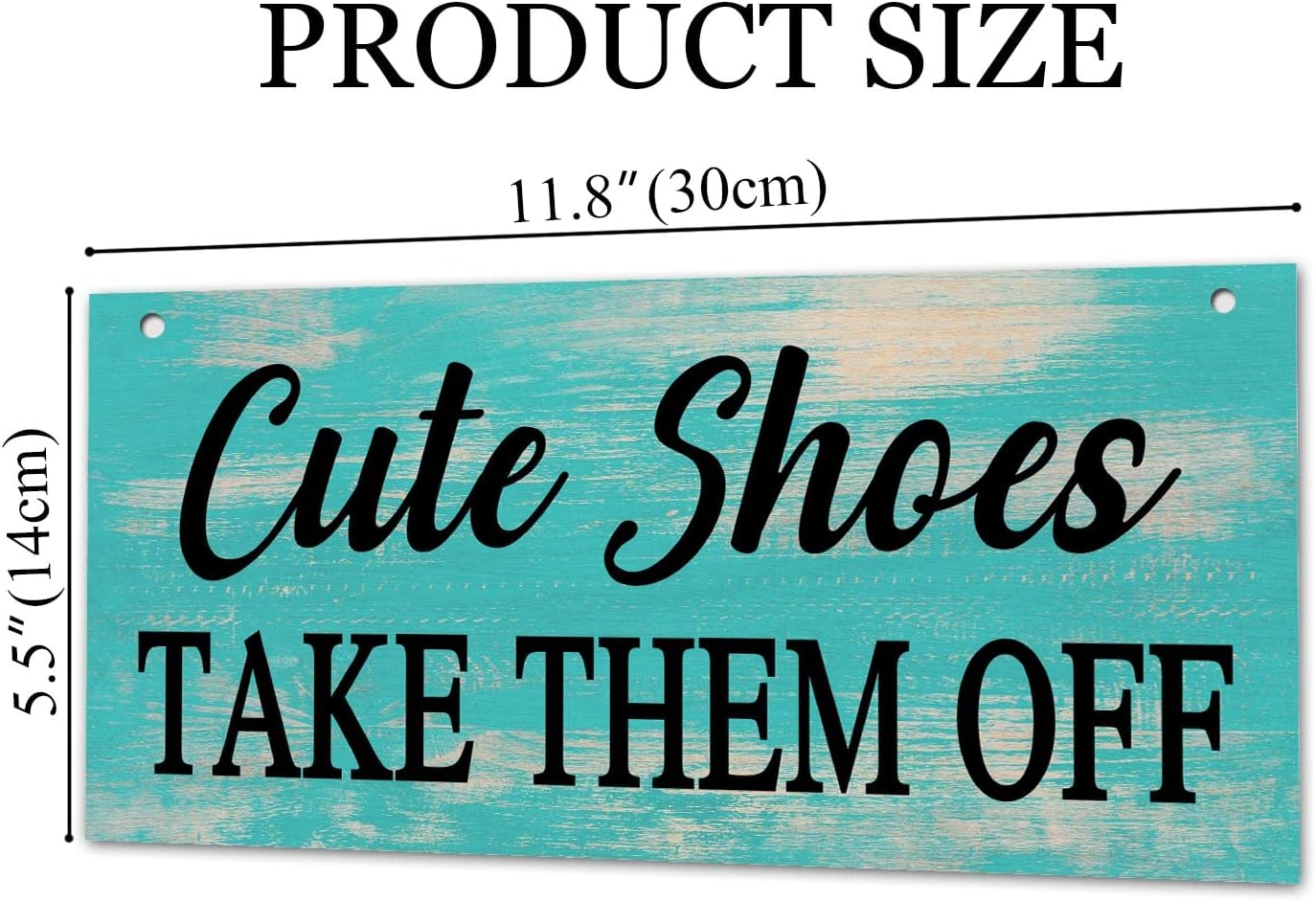 Welcome Sign for Front Door Outside Funny Wooden Door Sign For Front Porch Decor Cute Shoes Take Them Off House Warming Gift Funny Decorations Rustic Farmhouse Wall Pediments Art Decor(12 x 6) Inch image 3