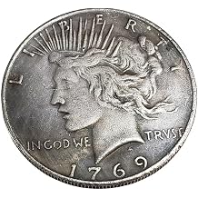 Replica 1769 Liberty Peace One Dollar Coin Historical Replica Coin Commemorative Design Display Memorabilia