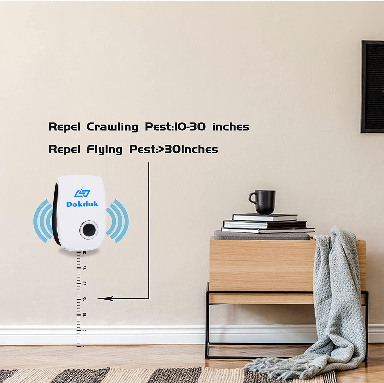 Repelente Ultrasónico de Plagas, 4 Pack Electrónico Repelente Mosquitos Insectos Control para Interiores, Anti Mosquitos, Ratones, Moscas, Arañas, 100% Inofensivo para Mascotas y Humanos