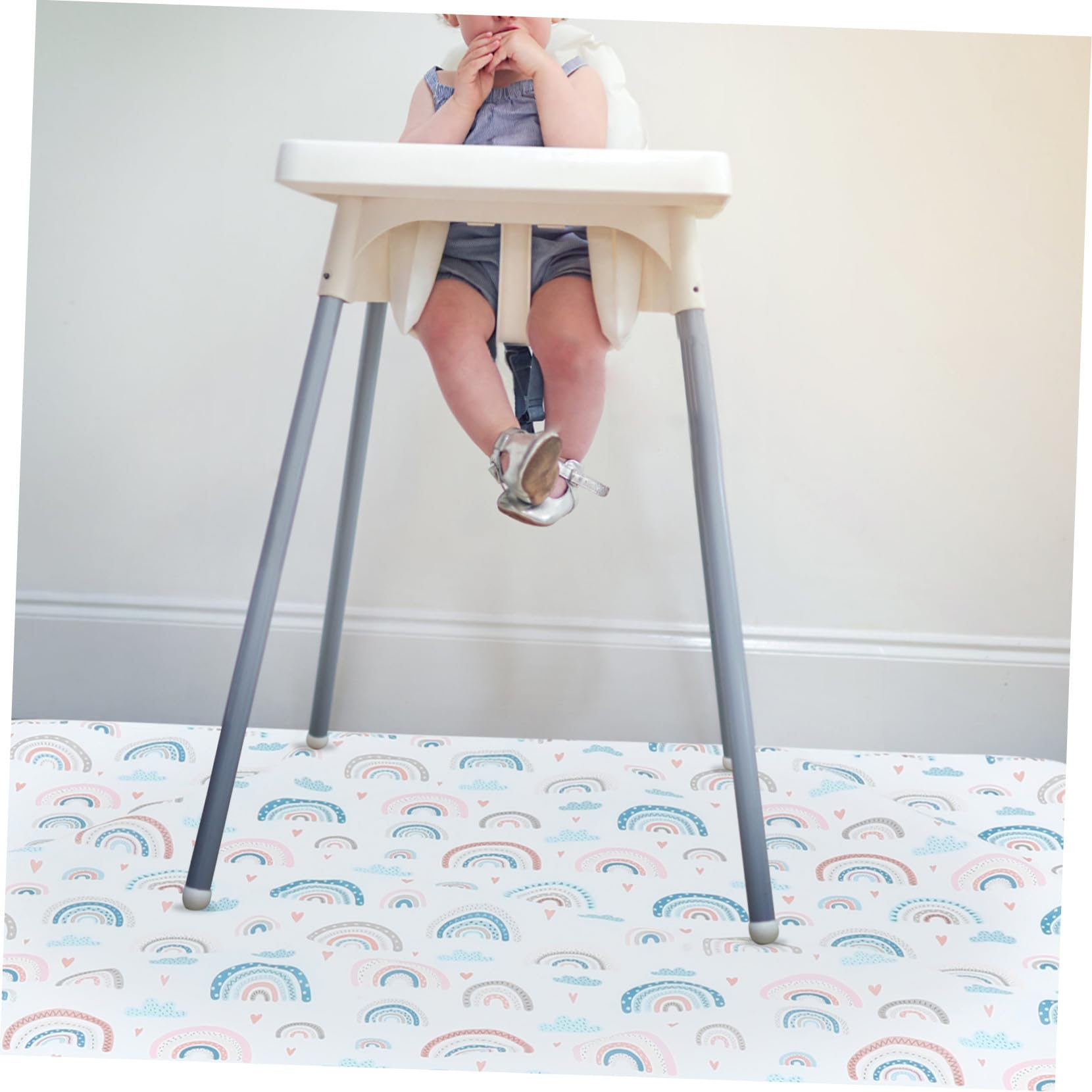 Abaodam Alfombrilla Antideslizante para Ñiño, Tapete Plegable de Poliéster y Silicona para Trona y Picnic, Colchoneta de Suelo para Niños