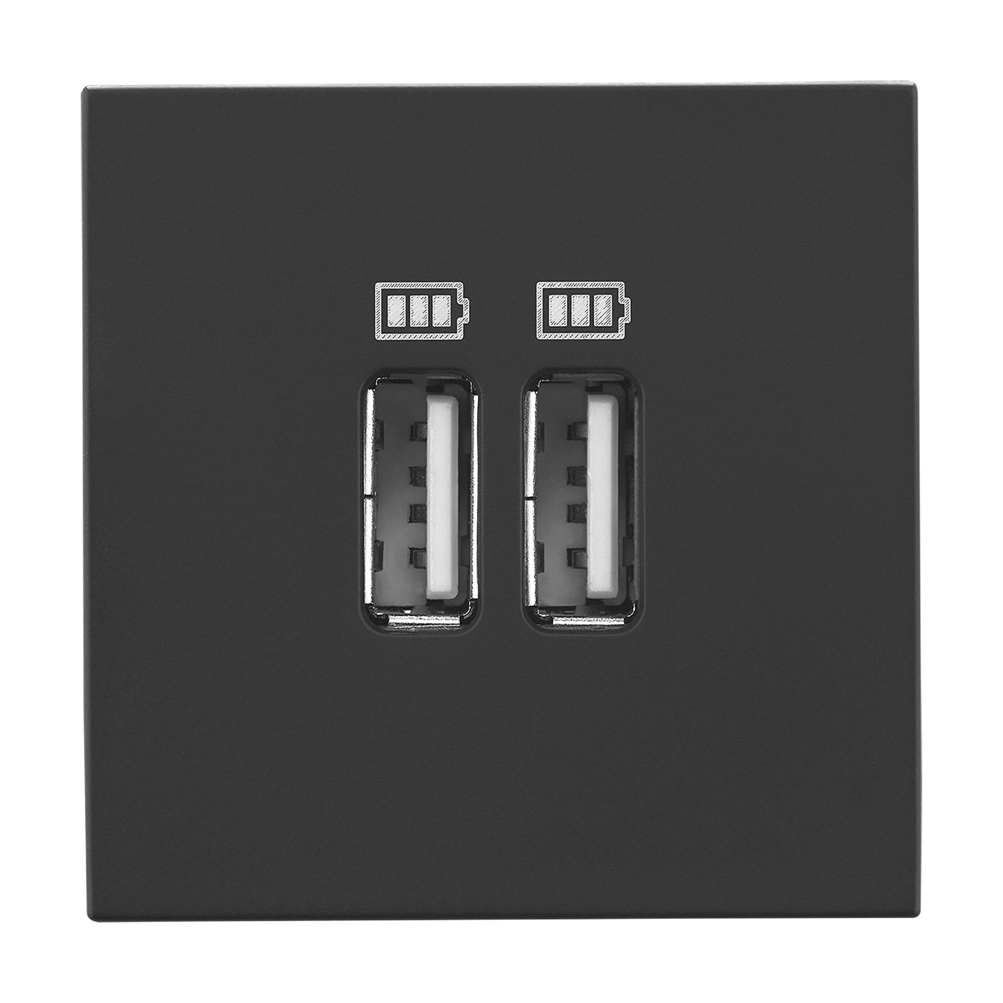 Legrand Allzy-USB Charger-3000mA-Type A + A-2 Module-Matt Black-image-34