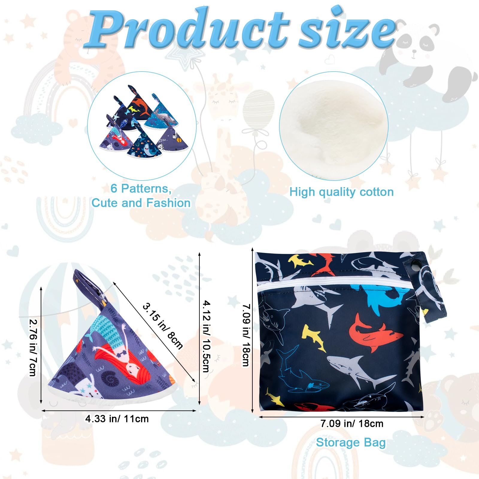 Pipi Tipi Lot de 12 Protège-Couche Pour Bébé Garçon et 1 Sac Mouillé - Forte Absorption de l'Eau Pour Rester au Sec Lors du Changement
