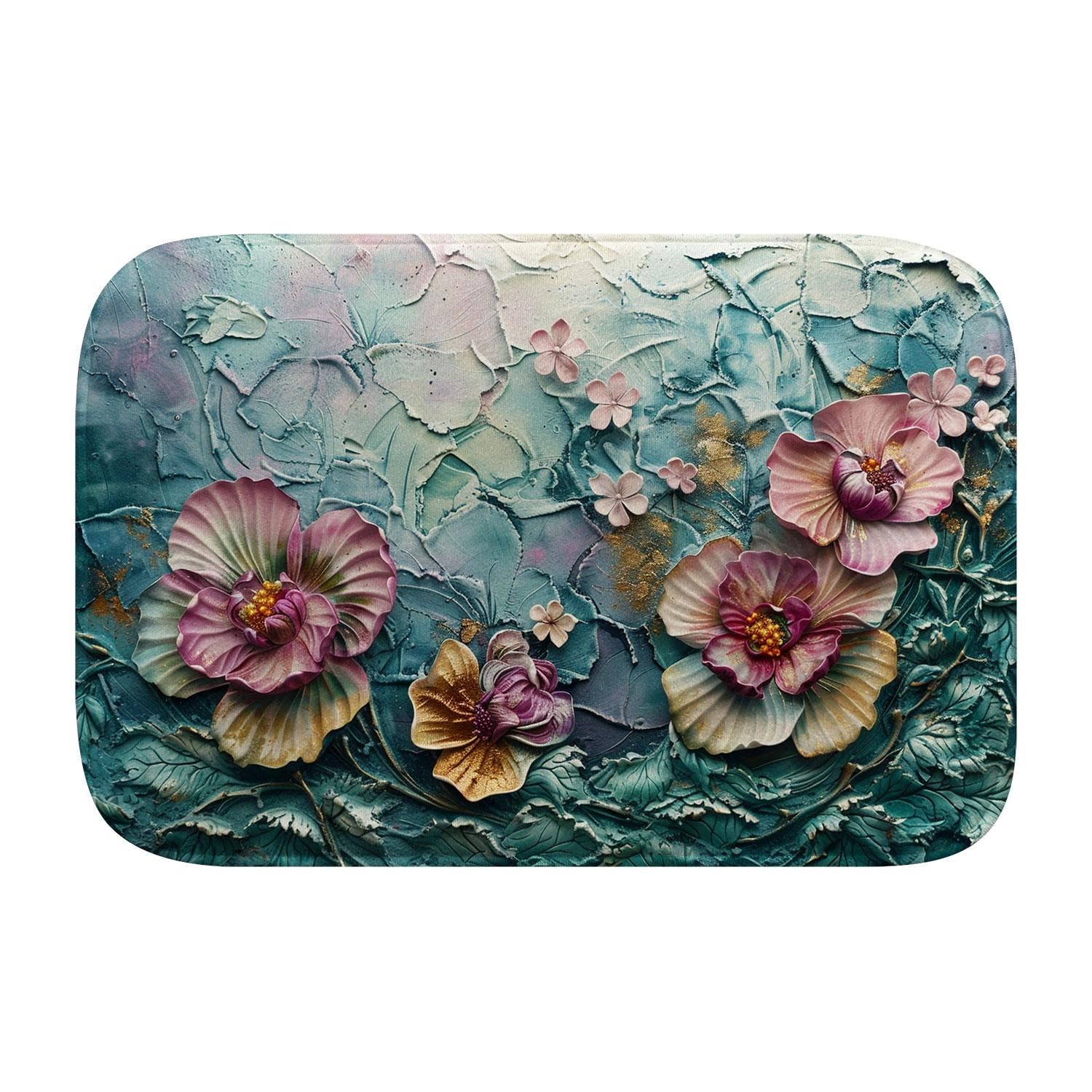 Tapis de bain ultra absorbant 80 x 50 cm en mousse mémoire doux pour les pieds