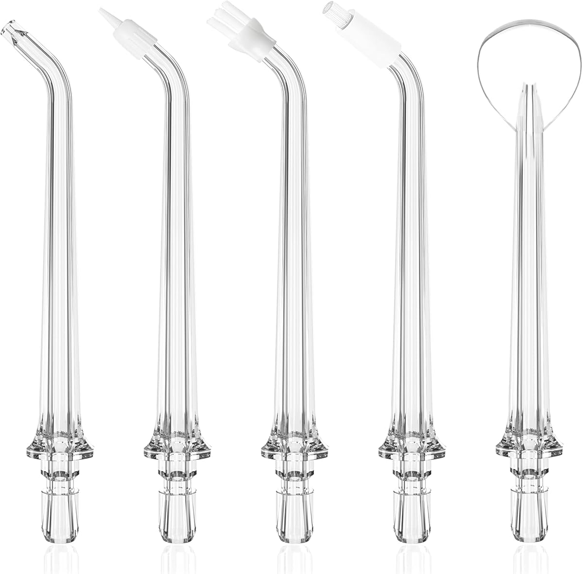 Puntas de repuesto para AquaSonic Aqua Flosser, combo de 5 puntas | Cabezales de repuesto Punta de chorro de irrigador oral