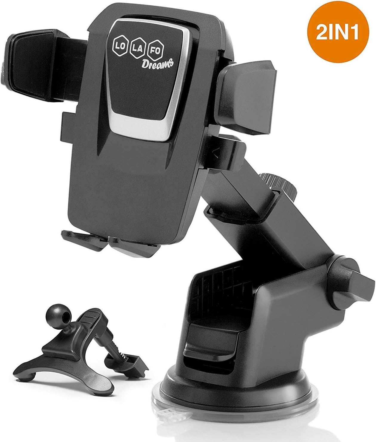 Car Mount Cell Phone Holder For Car Mobile Mount Air Vent Cradle Windshield Dashboard Long Arm Anti-skid Base for iPhone X/8/7/7P/6S/6P/5S Samsung Galaxy S5/S6/S7/S8 Nexus Nokia Google Huawei and More