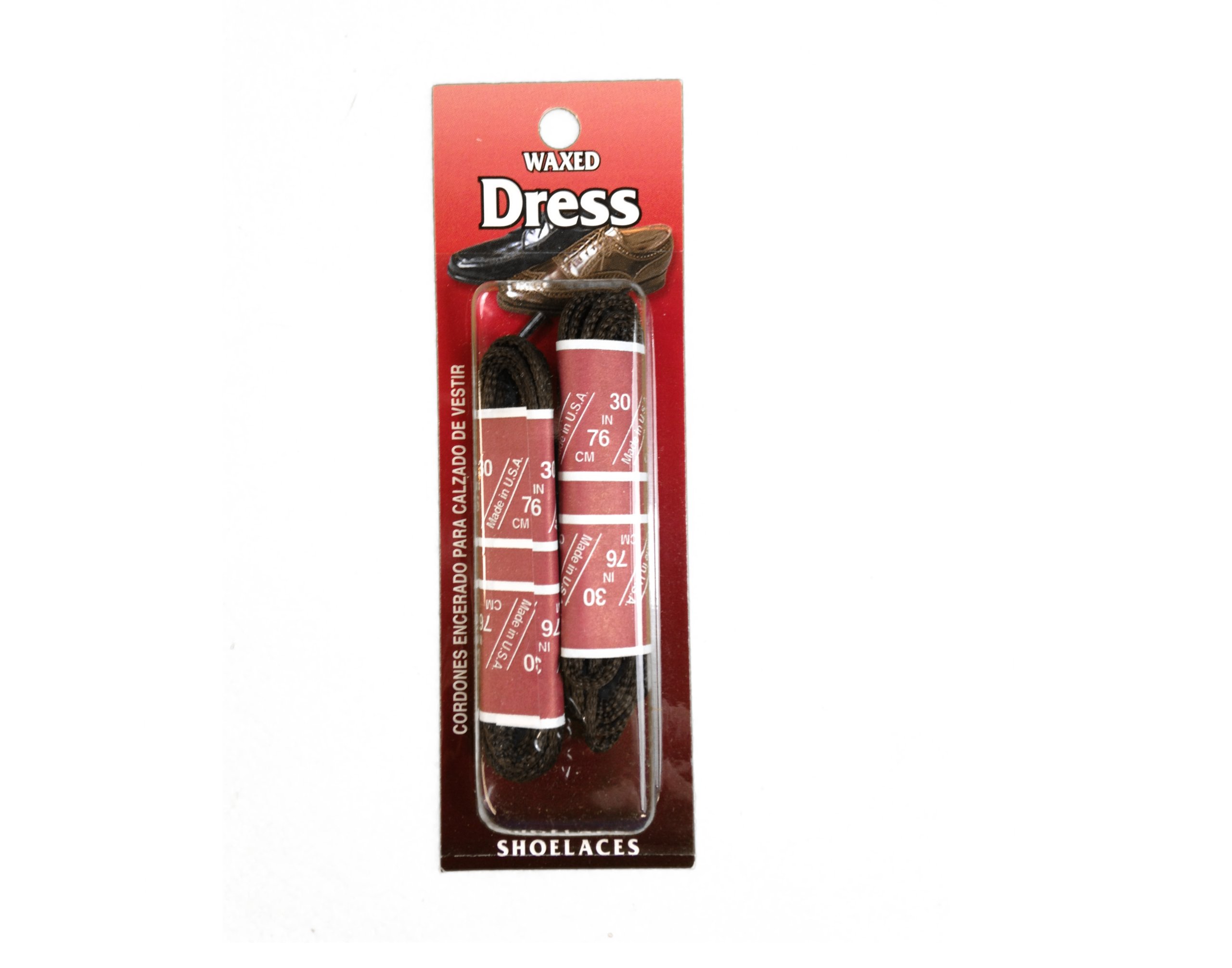 Mens Waxed Dress Shoe Laces 2 Pair-pro Grade Thin (Asst Sizes and Colors) (27, Brown)