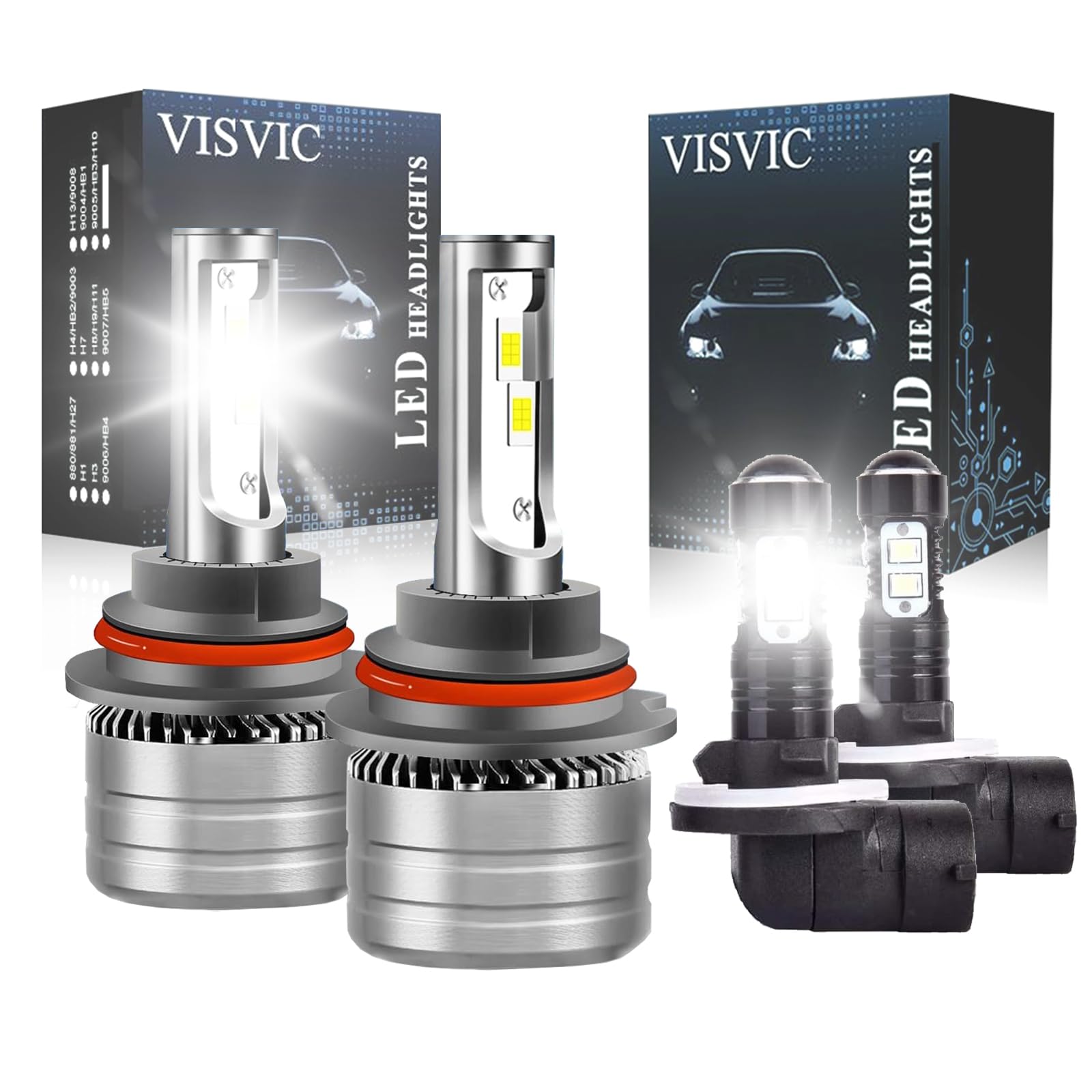 VISVIC Fit for Dodge Dakota 2001 2002 2003 2004 LED Headlight
