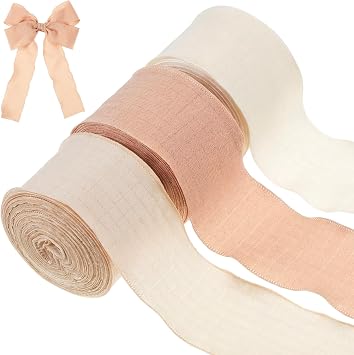 30 Yards Colorful Ruffle Ribbon 1.5 Inch Fabric Ribbons Chiffon Silk Polyester Fabric Trim for Mothers Day Teacher Day Gift Wrapping DIY Wedding Decor