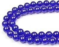 Vista 1 de MJDCB Cuentas de piedra natural de jade zafiro redondas sueltas para hacer joyas DIY Pulsera Collar (8mm)