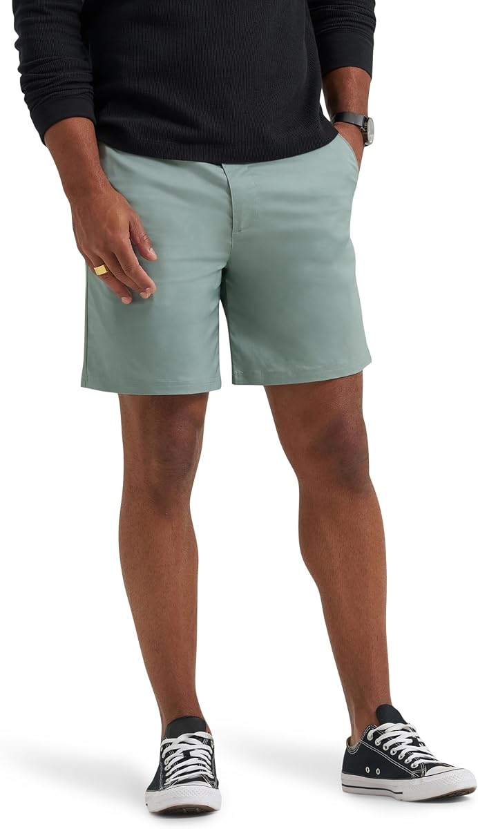 Lee Extreme Motion - Pantalón corto con parte delantera plana para hombre (7 pulgadas)