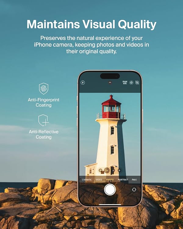 Belkin ScreenForce TemperedGlass Camera Lens Protector for Apple iPhone 16 Pro, 16 Pro Max - Case-Compatible Tempered Glass Lens Cover, Apple iPhone Accessories - 2-pack by Belkin - Image 4
