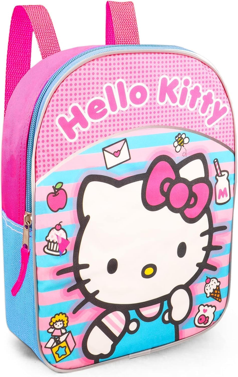 Hello Kitty Backpack and Lunch Bag Set - Bundle with 11” Mini School Bag, Lunch Box, Bottle, Stickers, More | Hello Kitty School Supplies for Kids - Image 3
