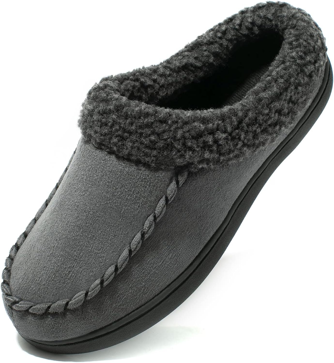 Deenor ルームシューズ メンズ スリッパ 暖かい 冬用サンダル ボア付き ルームスリッパ あったか 滑り止め 履きやすい クッログ 室内 室外履き 出色