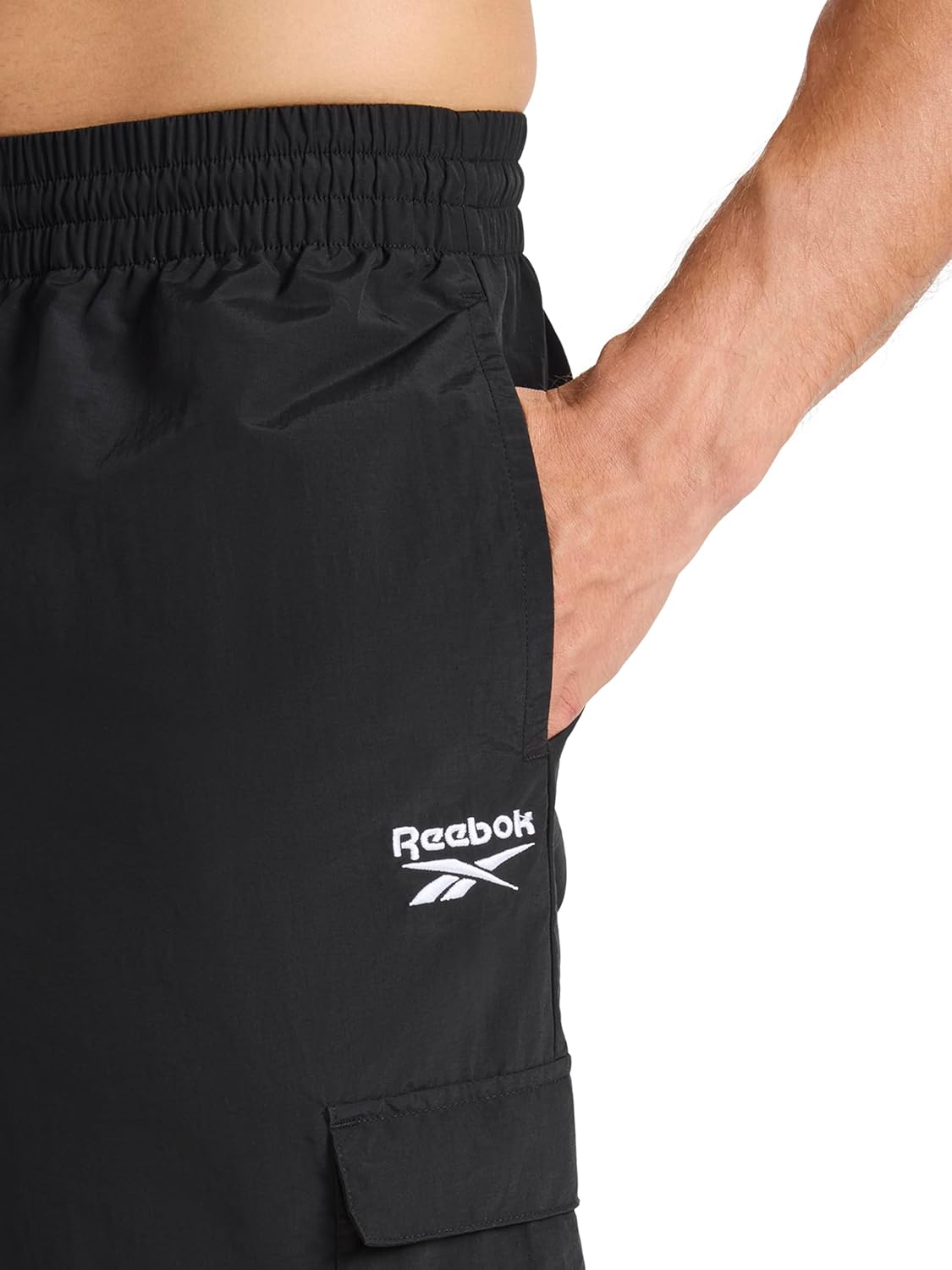 Reebok Men's Ri Utility Woven Cargo Pant, Standard Fit, 31” Inseam, Lightweight Nylon Fabric