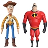 TCG Toys FleXfigs: Pixar Woody & Mr. Incredible- 2 Character Pack - Articulated Action Figures, Flex It - Pose It!, Collectible Toy Miniatures, Kids Ages 3+