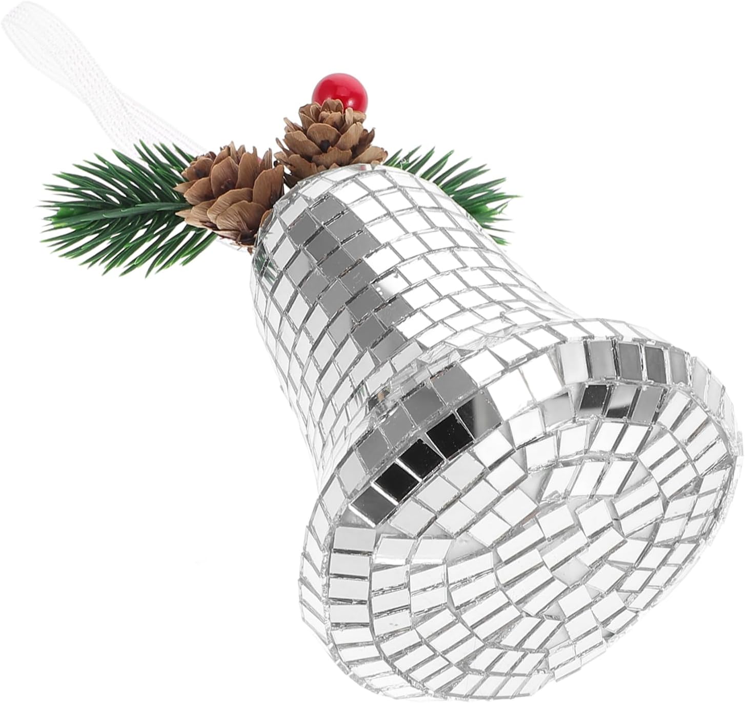 Abaodam Hanging Disco Bell Ornament Reflective Mirror Ball Decor for Christmas Trees Parties and Gardens Easy Installation with Loop Versatile for All Occasions