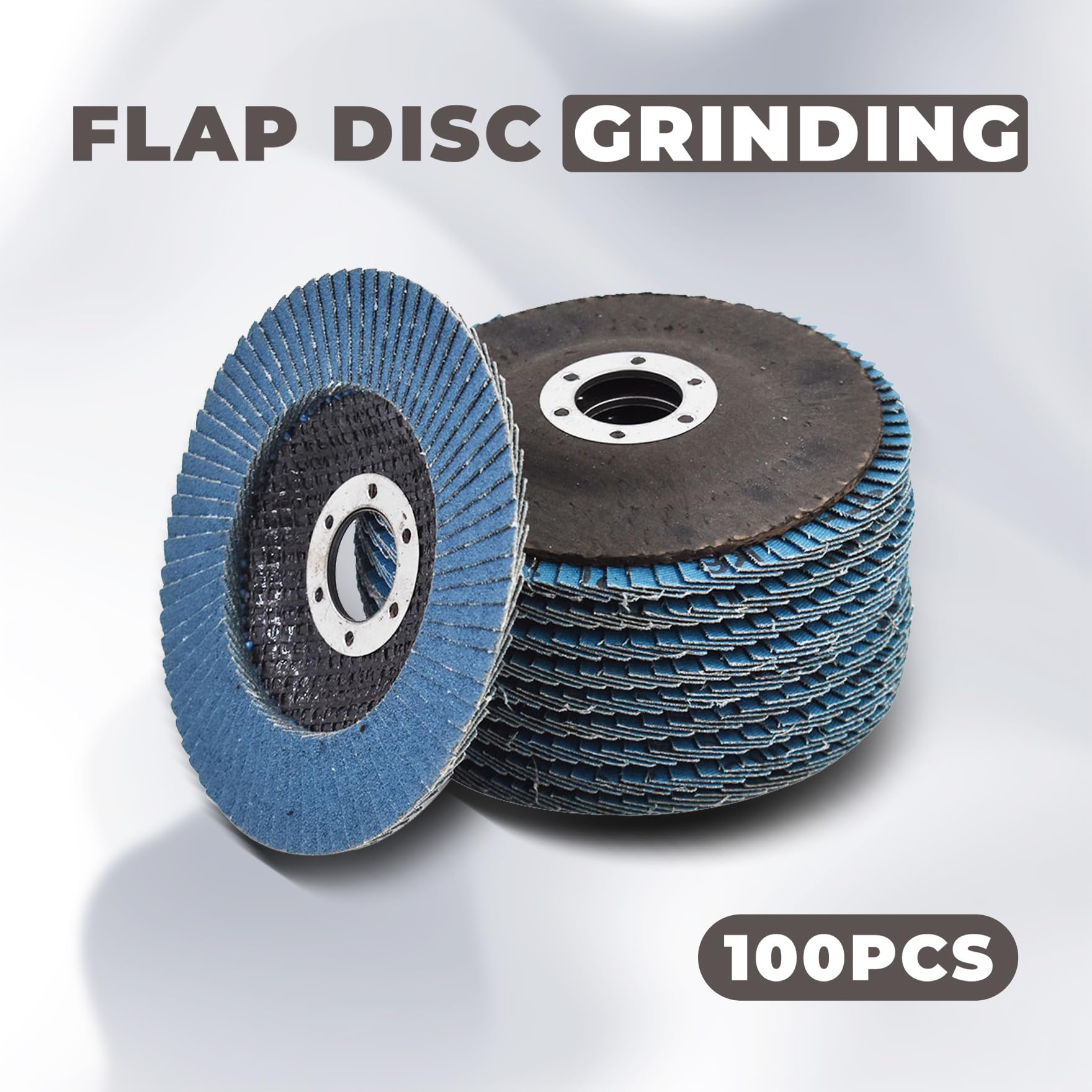 Waltyotur 100-Pack Flap Discs Grinding Wheel 40 Grit, 4-1/2 X 7/8 40