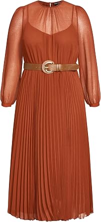 City Chic Women's Plus Size Dress Love Pleat