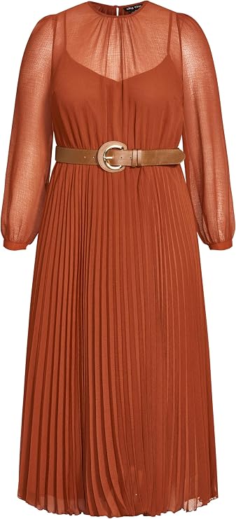 City Chic Women's Plus Size Dress Love Pleat
