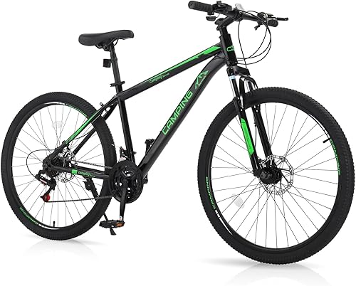 Vista 43 de Ktaxon Bicicleta de montaña de 24/26/27.5 pulgadas para hombres y mujeres con bicicletas para adultos de 21 velocidades, freno de disco doble