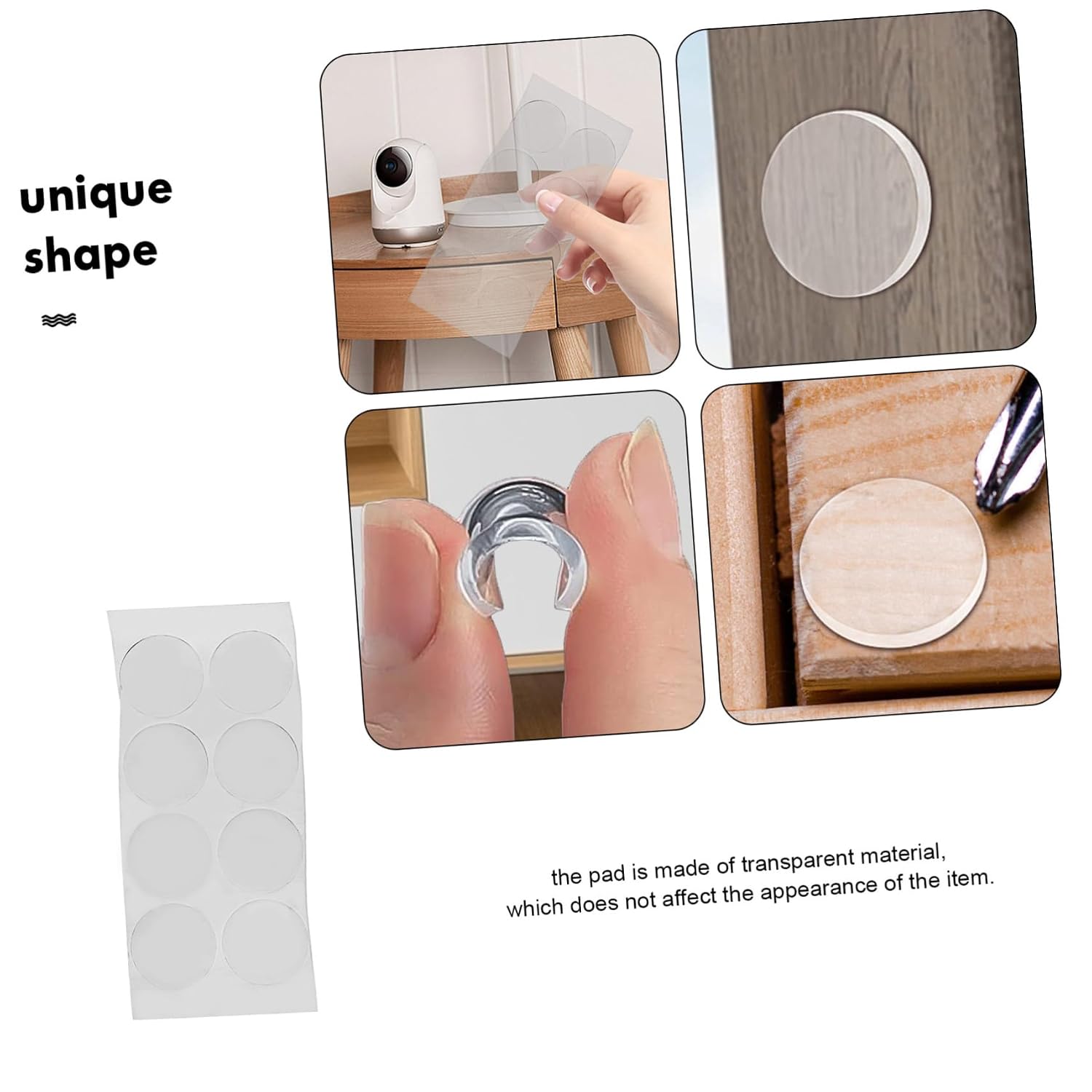 80pcs Tabletop Bumper Spacers Non-Slip Adhesive Glass Pad for Furniture Edges Counter Top Spacer