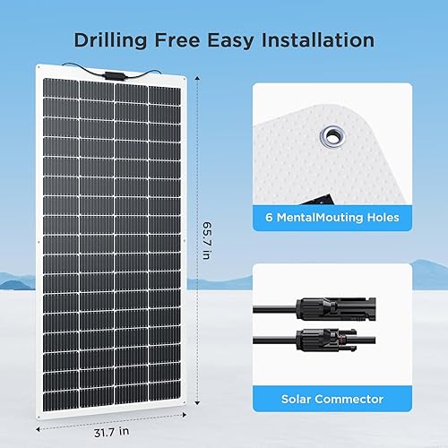 Miniatura 2 de Pro - Panel solar flexible antisombreado de 400 W, 23% de alta eficiencia, 2 paneles solares de 200 W, 182 PERC IP68, impermeables, 12 V24 V,