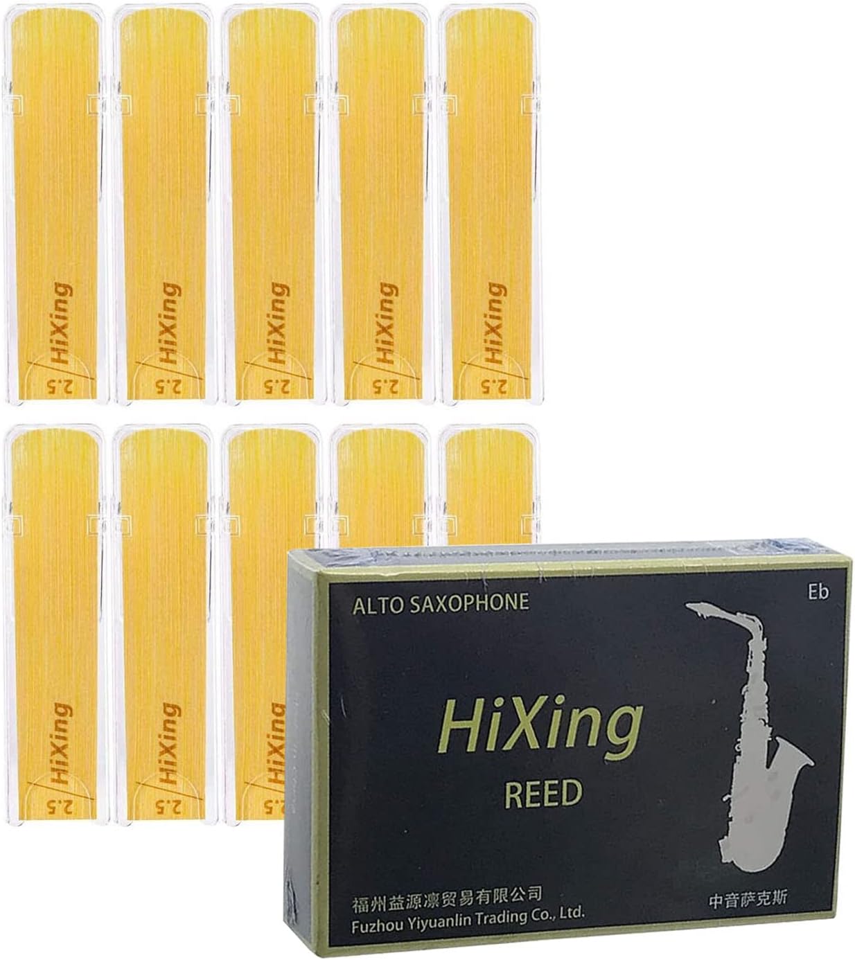 Amazon.com: Yinama Alto Saxophone Reeds for Alto Sax Strength 2.5; Box ...