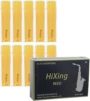 Alto Saxophone Reeds for Alto Sax Strength 2.5; Box of 10