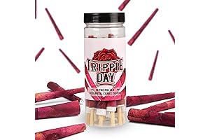 10Pcs 90mm Rose Petal Wraps | Organic Natural Pre Rolled Cones For...