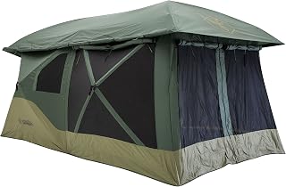 ™ T4 Plus Hub Tent Overland Edition, Easy 90 Second Set-Up, Waterproof, UV Resistant, Footprint, All-Terrain Stakes, 4-8 Person, Alpine Green/Oak Moss, 78" x 94" x 165", GT451GR