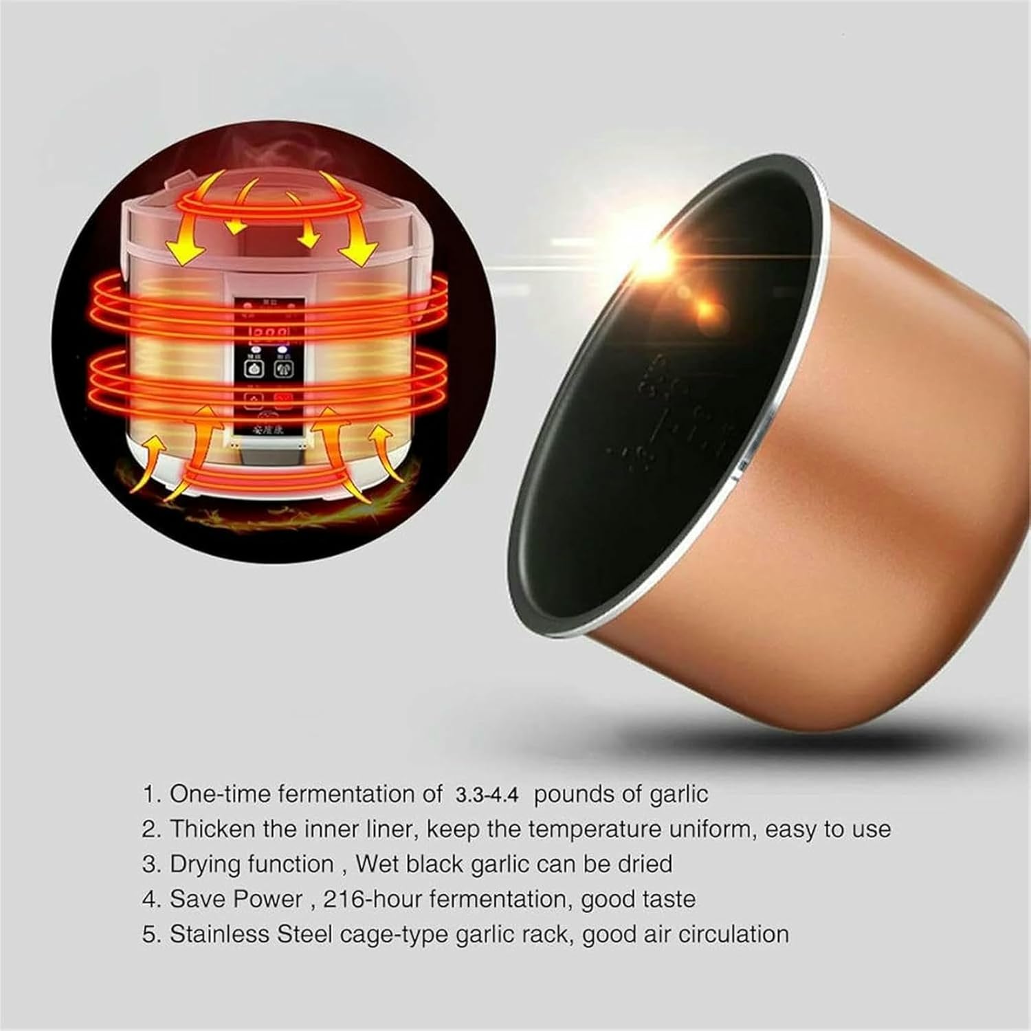 Black Garlic Automatic Fermenter, Kimchi Machine,Sweet Rice Wine Maker Full Automatic,Natto Maker,Yogurt Pot~/