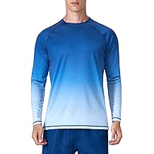 Camisas de ba&ntilde;o para hombre UPF 50 + Rash Guard Manga larga Sun Protecci&oacute;n UV Camisas de playa Camiseta de pesca r&aacute;pida en seco